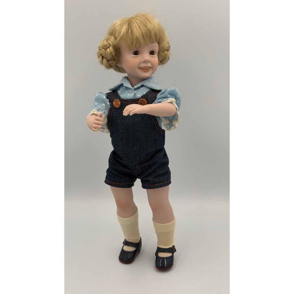 Boots Tyner Design Reproduction Doll 1985 Blonde‎ Braids Freckles 15"